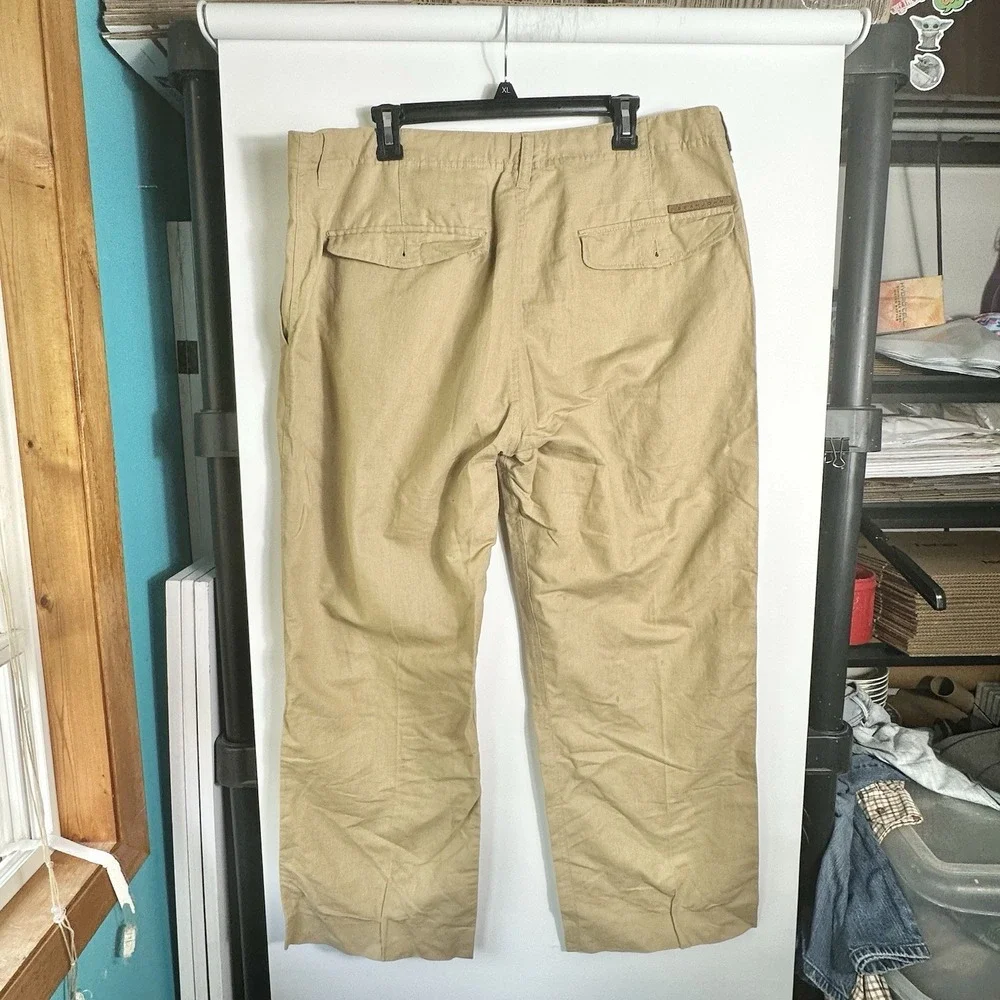 Sean John‎ Mens Size 38 Linen Blend Pants Tan Casual New Without Tags